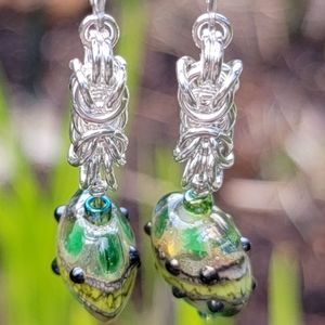 Byzantine Weave Sterling Silver Earrings